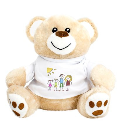 Personalised Child's Drawing Upload Teddy