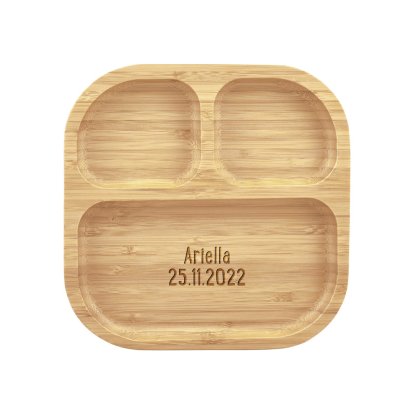 Personalised Children's Bamboo Suction Plate