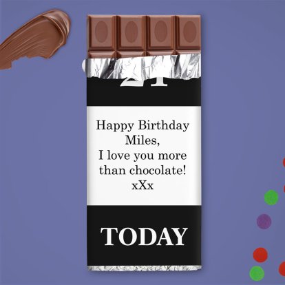 Personalised Chocolate Bar - Any Birthday 
