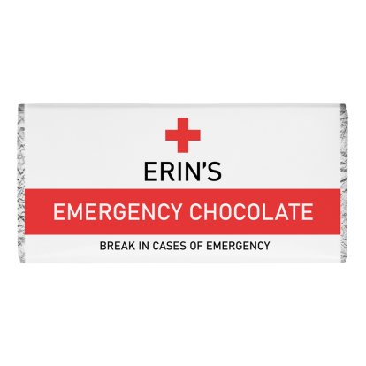 Personalised Chocolate Bar - Emergency