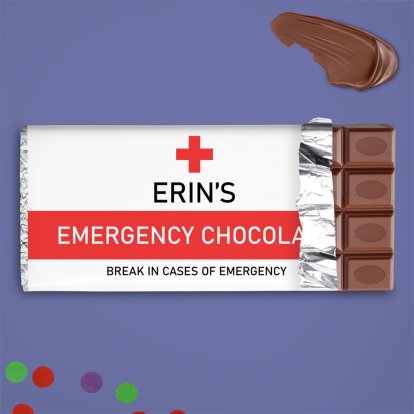 Personalised Chocolate Bar - Emergency