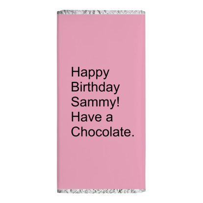 Personalised Chocolate Bar for Her - Any Message