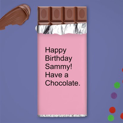 Personalised Chocolate Bar for Her - Any Message 