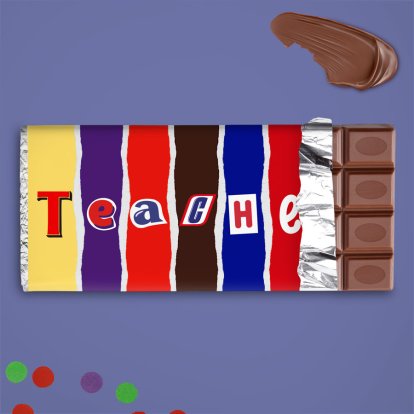 Personalised Chocolate Bar for Teachers 