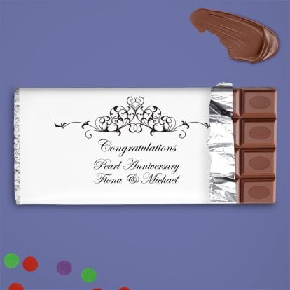 Personalised Chocolate Bar - Ornate Swirl Design
