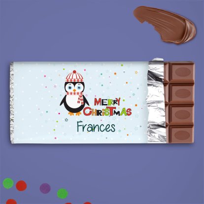 Personalised Chocolate Bar - Penguin