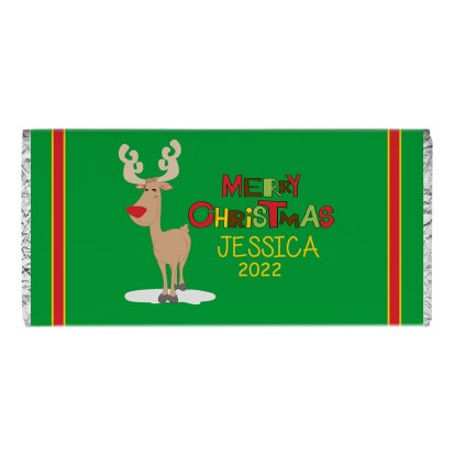 Personalised Chocolate Bar - Rudolph