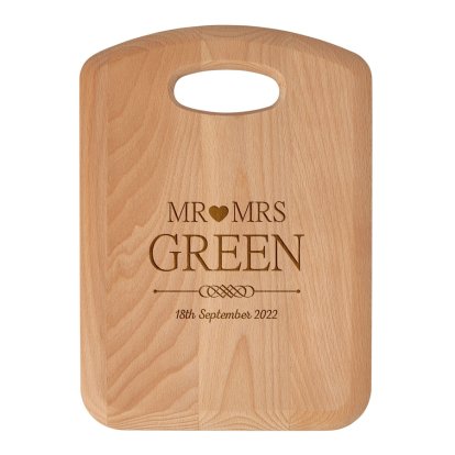 Personalised Chopping Board - Mr & Mrs