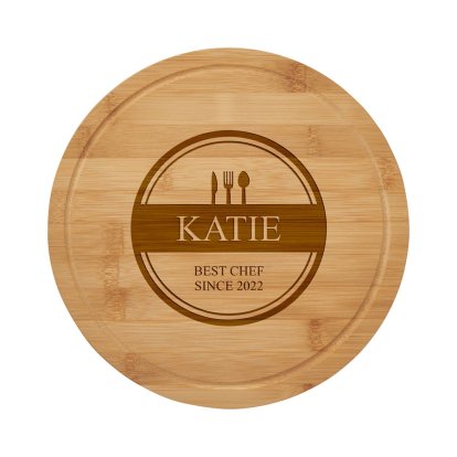 Personalised Chopping Board with Groove - Best Chef