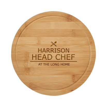 Personalised Chopping Board with Groove - Head Chef