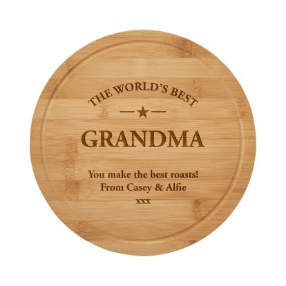 Personalised Chopping Board with Groove - World's Best