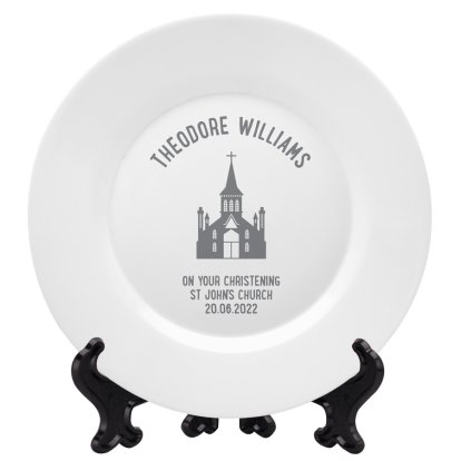 Personalised Christening Keepsake Plate