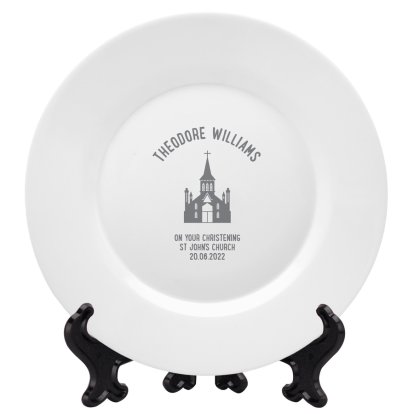 Personalised Christening Keepsake Plate