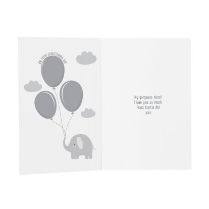 Personalised Christening Message Card