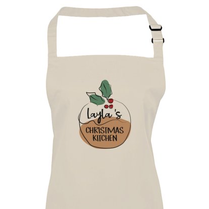 Personalised Christmas Apron - Christmas Pudding