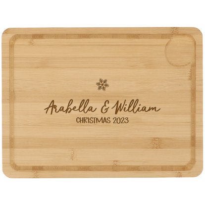Personalised Christmas Carving Board for Couples