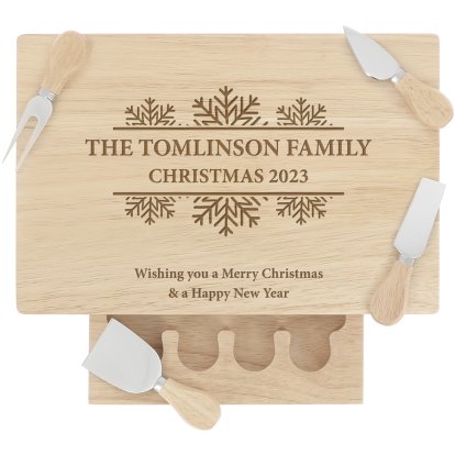 Personalised Christmas Cheeseboard Gift Set