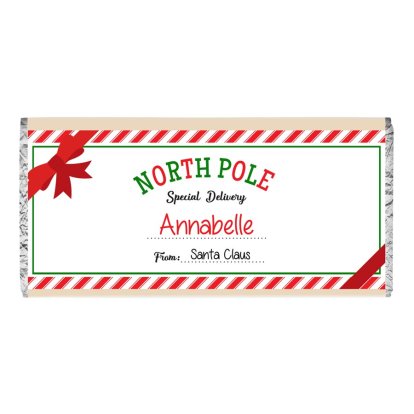 Personalised Christmas Chocolate Bar Gift - North Pole