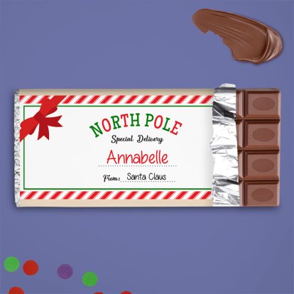 Personalised Christmas Chocolate Bar Gift - North Pole Photo 2