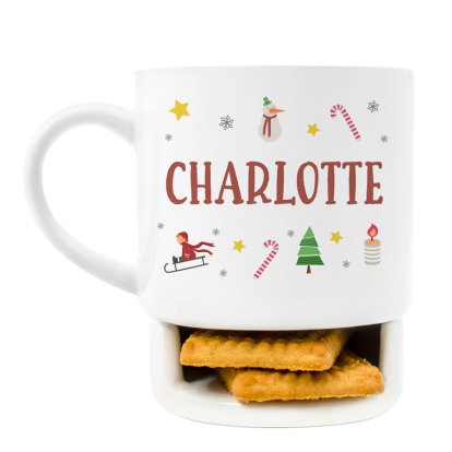 Personalised Christmas Cookie Mug for Kids