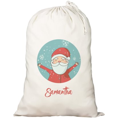 Personalised Christmas Cotton Sack - Santa