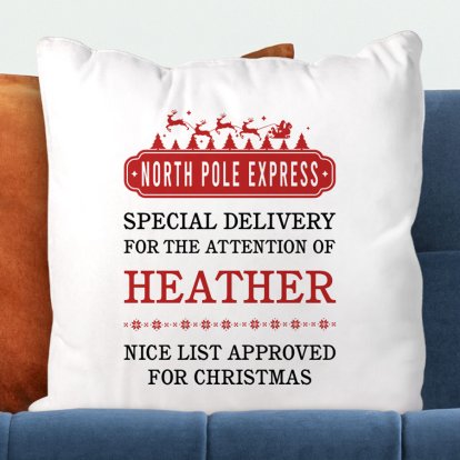 Personalised Christmas Cushion - Special Delivery 