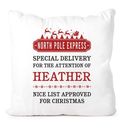 Personalised Christmas Cushion - Special Delivery
