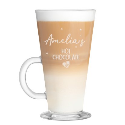 Personalised Christmas Hot Chocolate Glass