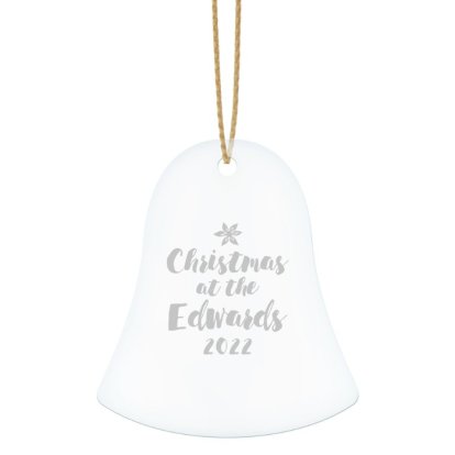 Personalised Christmas Message Bell Decoration