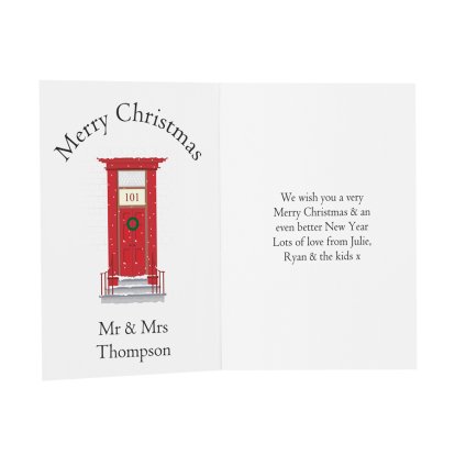 Personalised Christmas Message Card 