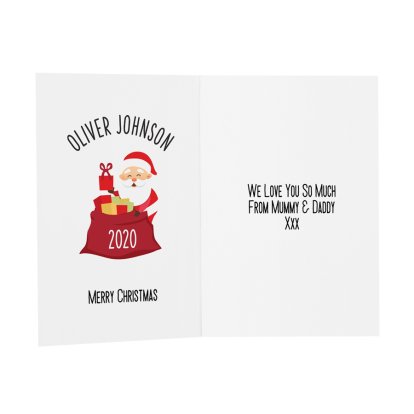 Personalised Christmas Message Card - Santa