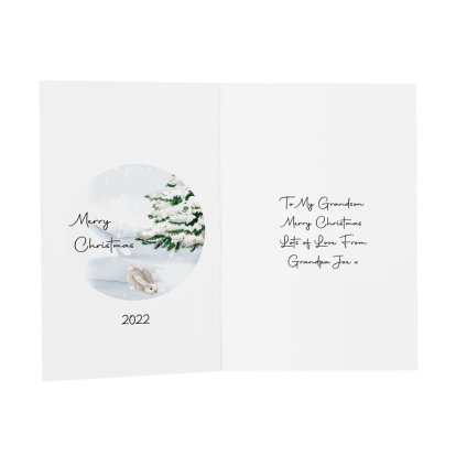 Personalised Christmas Message Card - Winter Scene