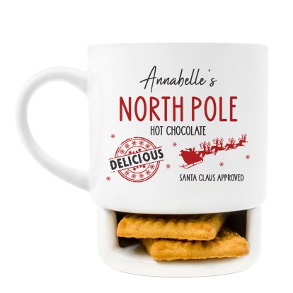 Personalised Christmas North Pole Cookie Mug