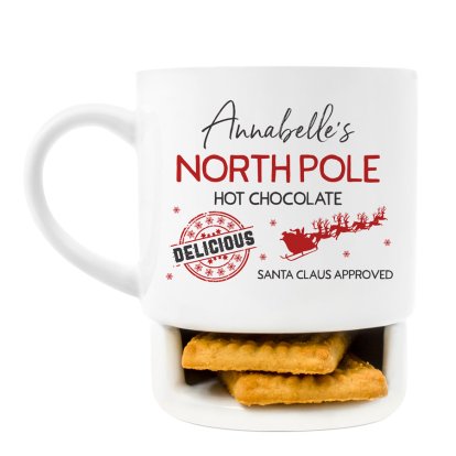 Personalised Christmas North Pole Cookie Mug