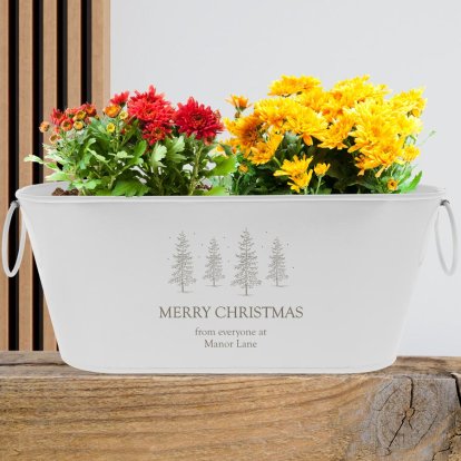Personalised Christmas Plant Pot