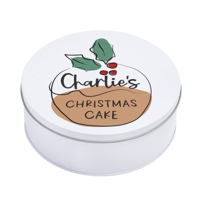 Personalised Christmas Pudding Cake Tin