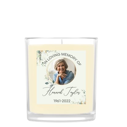 Personalised Christmas Remembrance Candle with Picture