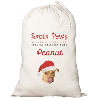 Personalised Christmas Sack for Pets - Photo Upload