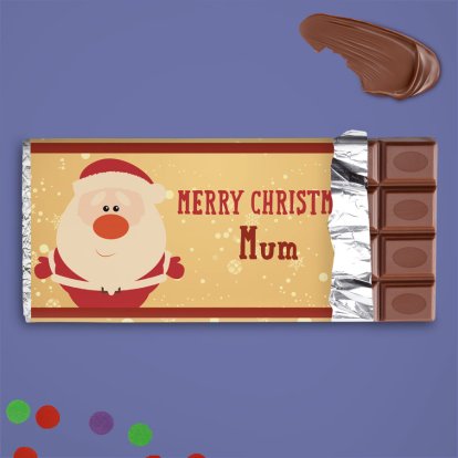 Personalised Christmas Santa Chocolate Bar
