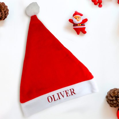 Personalised Red Father Christmas Santa Hat 
