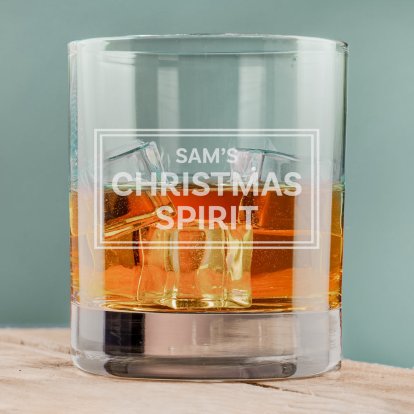 Personalised Christmas Spirit Whisky Tumbler 