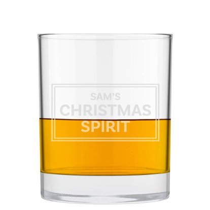 Personalised Christmas Spirit Whisky Tumbler 