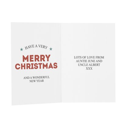 Personalised Christmas Star Message Card