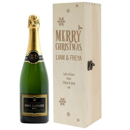 Personalised Christmas Wine / Champagne Box
