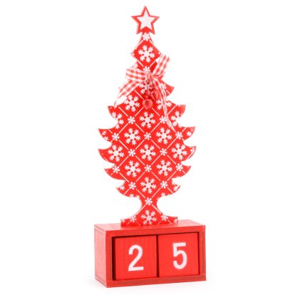 Personalised Christmas Wooden Tree Countdown Blocks