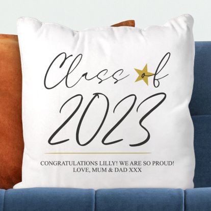 Personalised Class of Year Graduation Cushion 