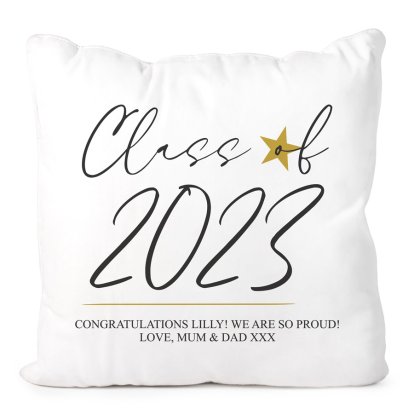 Personalised Class of Year Graduation Cushion