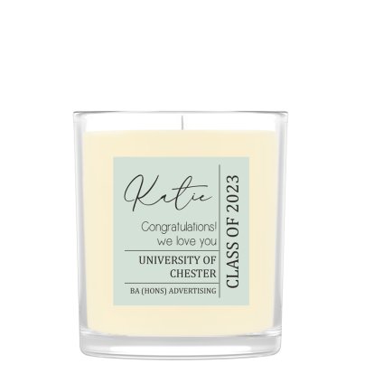 Personalised Class of Year Graduation Scented Candle