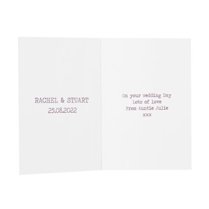 Personalised Classic Message Card - Weddings or Anniversaries