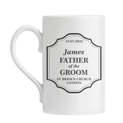 Personalised Classic Wedding Windsor Mug - Father of